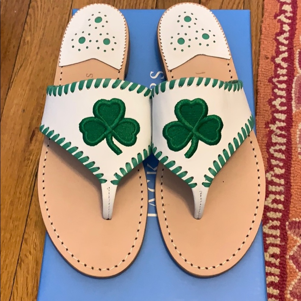 NWT Jack Rogers Shamrock Sandals size 8.5 ☘️☘️☘️